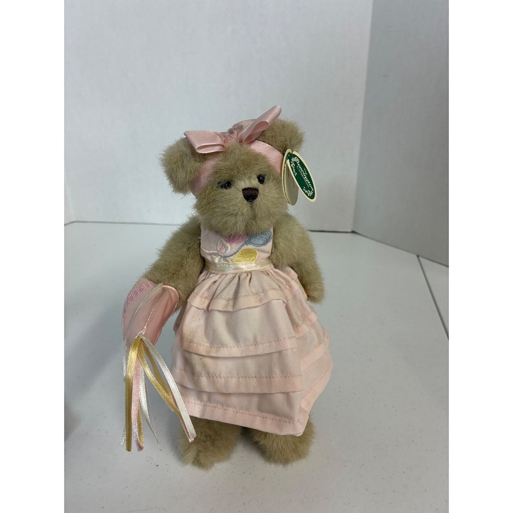 Bearington Collection Ivana Party Teddy Bear Pink Dress 1711 Birthday Plush Toy